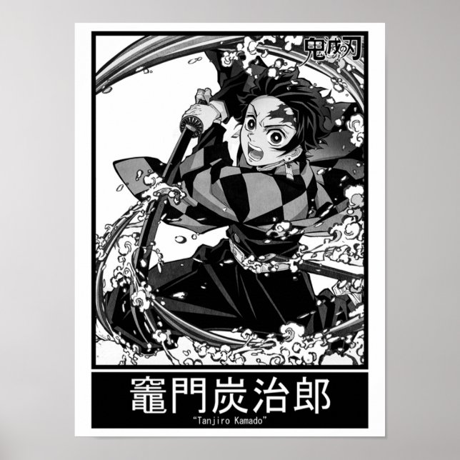 Tanjiro Kamado Kimetsu No Yaiba Poster (Framsidan)
