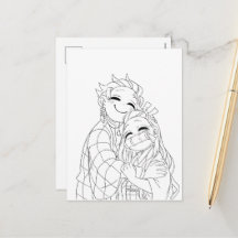 Tanjiro och Nezuko kramas