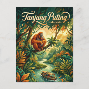 Tanjung Puting nationalpark Indonesien Vykort