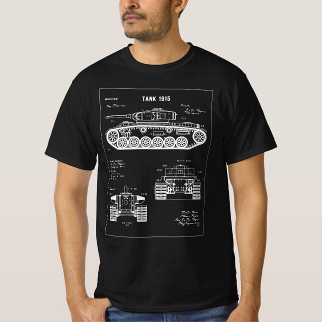 Tank 1915 Ritning T Shirt (Framsida)