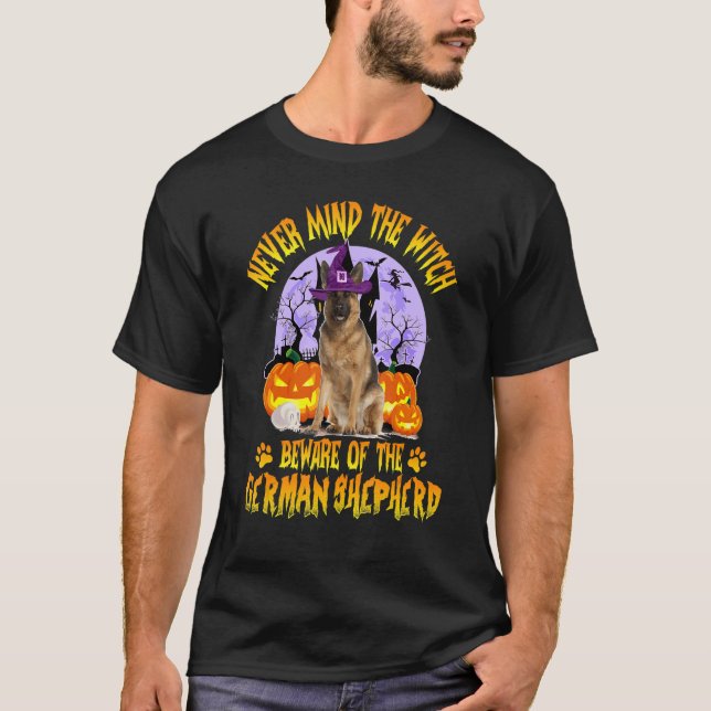 Tänk aldrig på den tyska shepherd-Hund ängsbeläggn T Shirt (Framsida)