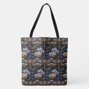 Tänk alltid på Dragonfly Large Shoulder Tote Tygkasse