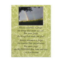 Tänk alltid på inspirerande irländsk välsignelse