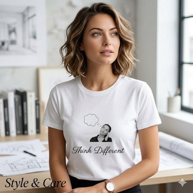 Tänk annorlunda sloganbild grafik t shirt (Think Different Slogan Image Graphic Tri-Blend Shirt)