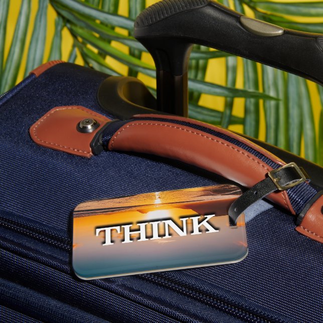 Tänk återhämtning Slogan Sunrise Bagagebricka (Framsida Insitu 3)