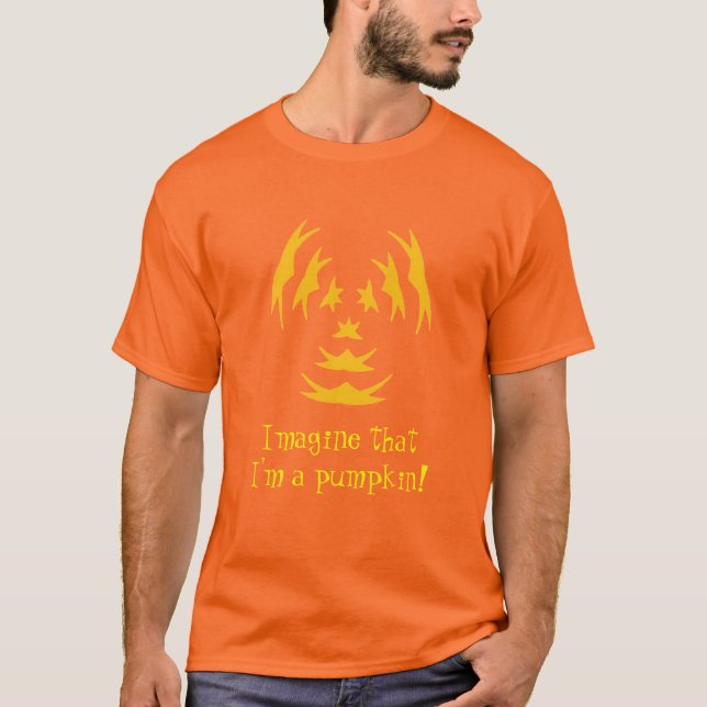 Tänk att jag är en pumpa, Halloween Shirts T Shirt (Framsida)