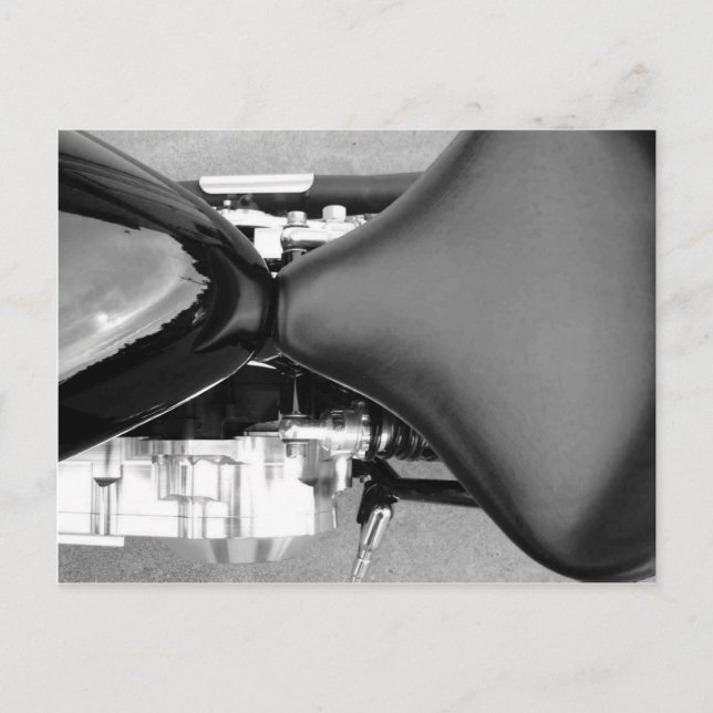 Tank av motorcyklar, motorcykeldelar, sätesbränsle vykort (Framsida)