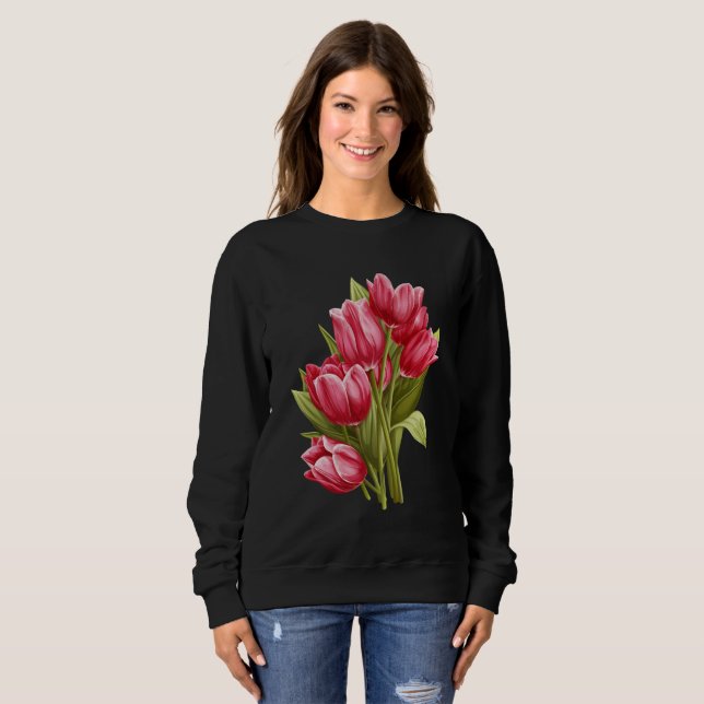 Tank av tulpanfärgad blomma, gåva från mamma mors  t shirt (Hel framsida)