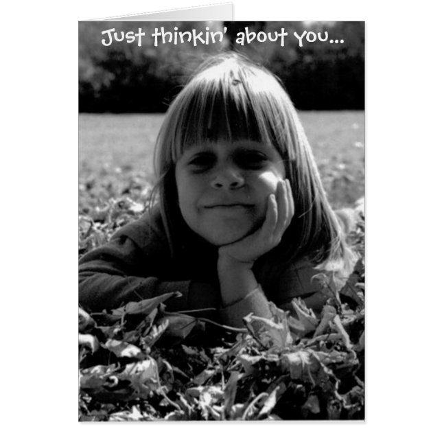 Tänk bara på dig... hälsningskort (Framsidan)