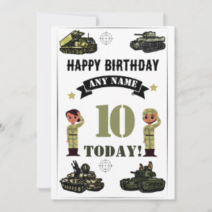 Tank Birthday Julkort