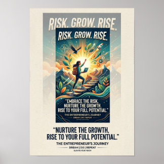 Tänk Bygg Uppnå Motivationsaffisch Poster