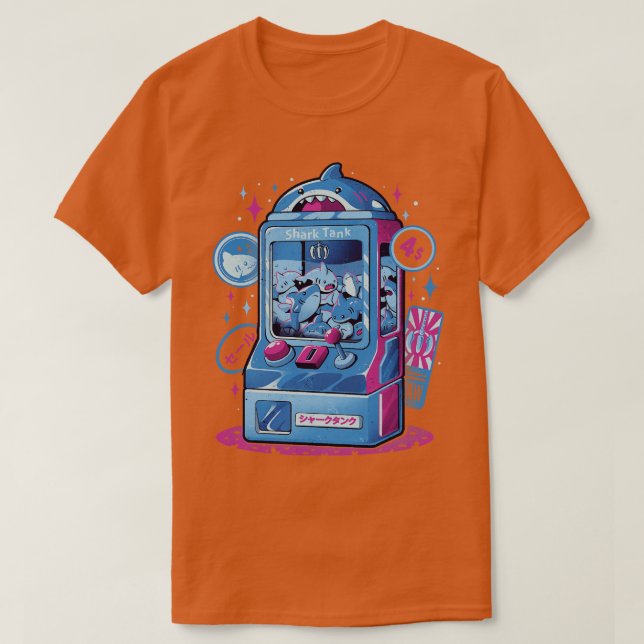 Tank Cute Sharks Arcade Gacha Gift T Shirt (Design framsida)
