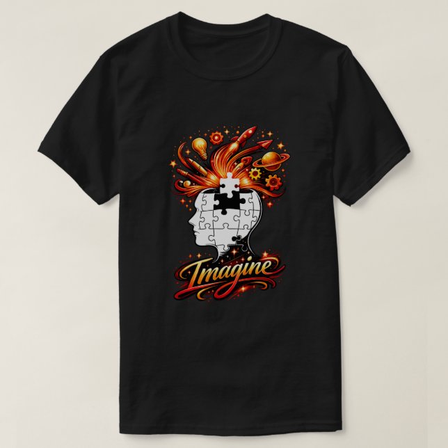 Tänk dig 1g-4 t shirt (Design framsida)