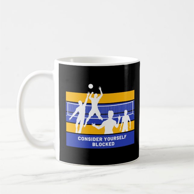 Tänk dig att din egen blockerade, lilla Volleyball Kaffemugg (Vänster)