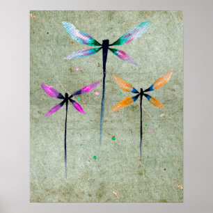 Tänk dig att en slogan med Dragonfly Poster