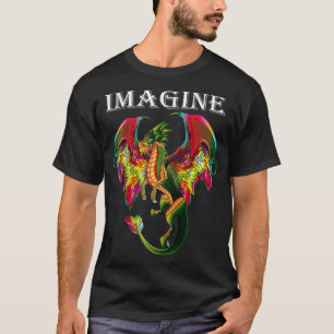 Tänk dig att vara en drakbrinnande brand Vinge T Shirt