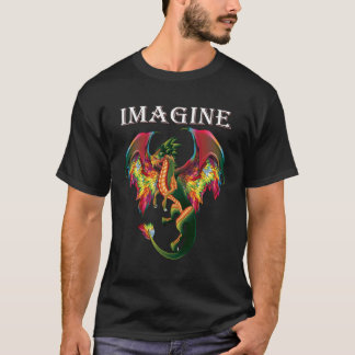 Tänk dig att vara en drakbrinnande brand Vinge T Shirt