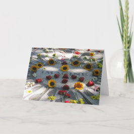 Tänk dig mosaik, jordgubbsfält - H Kort