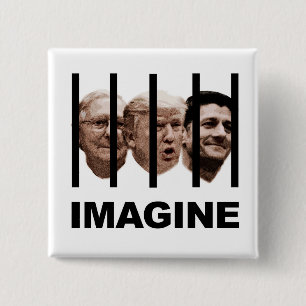 Tänk dig Trump, McConnell och Ryan Behind Pub Knapp
