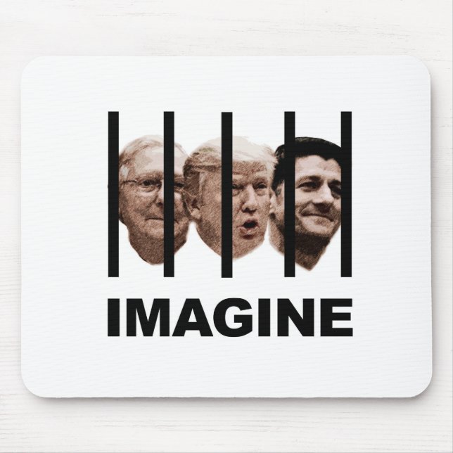 Tänk dig Trump, McConnell och Ryan Behind Pub Musmatta (Framsidan)