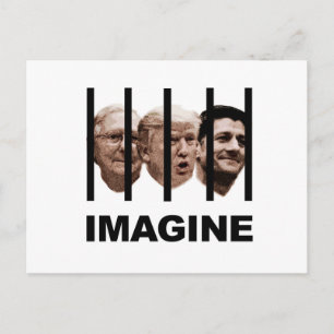 Tänk dig Trump, McConnell och Ryan Behind Pub Vykort