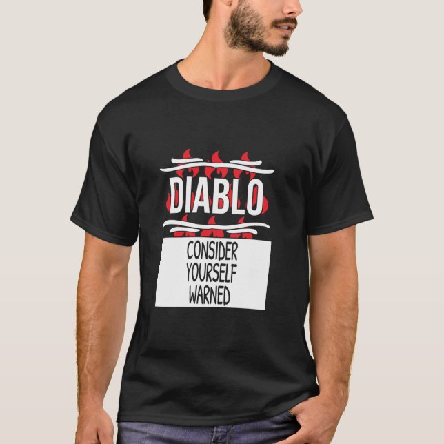 Tänk dig varnad Diablo Hot Sauce Group Co T Shirt (Framsida)