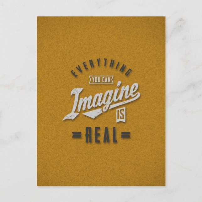 Tänk dig verkliga inspirationsofferter vykort (Framsida)