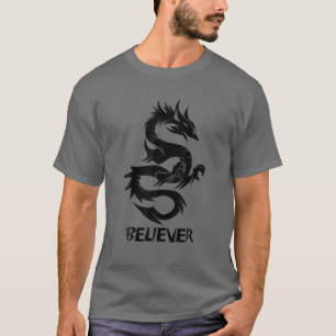 Tänk, drömma, tro Fantasy Dragon Tattoo T Shirt