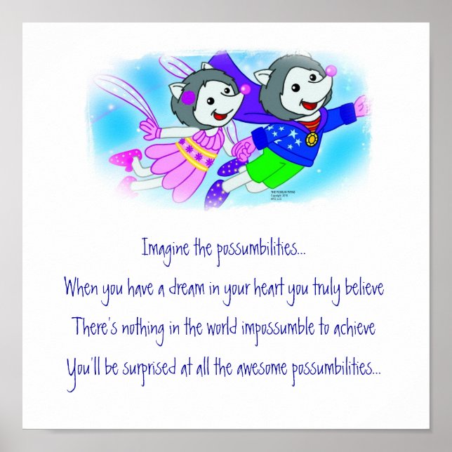 "Tänk er möjligheterna" Poster (Framsidan)