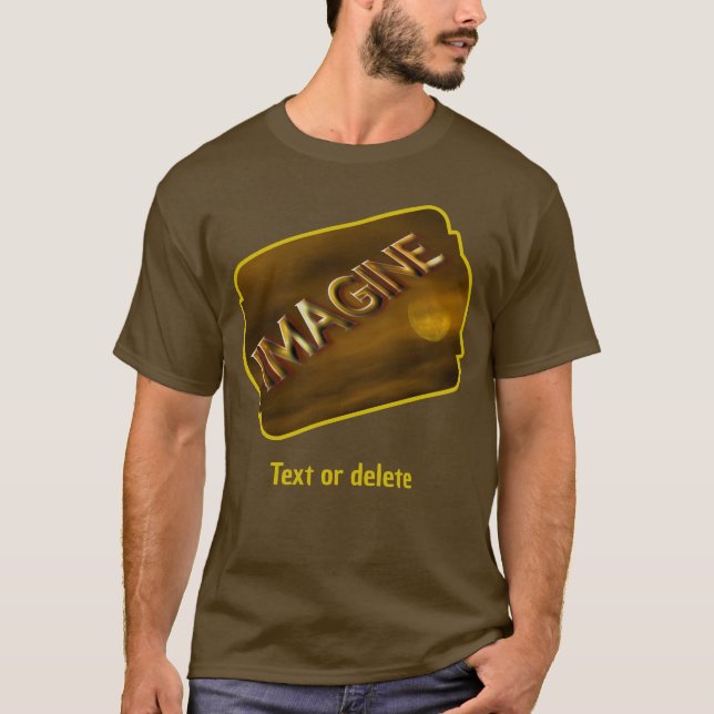 Tänk Fantasi Månad Inspirerande  T Shirt (Framsida)