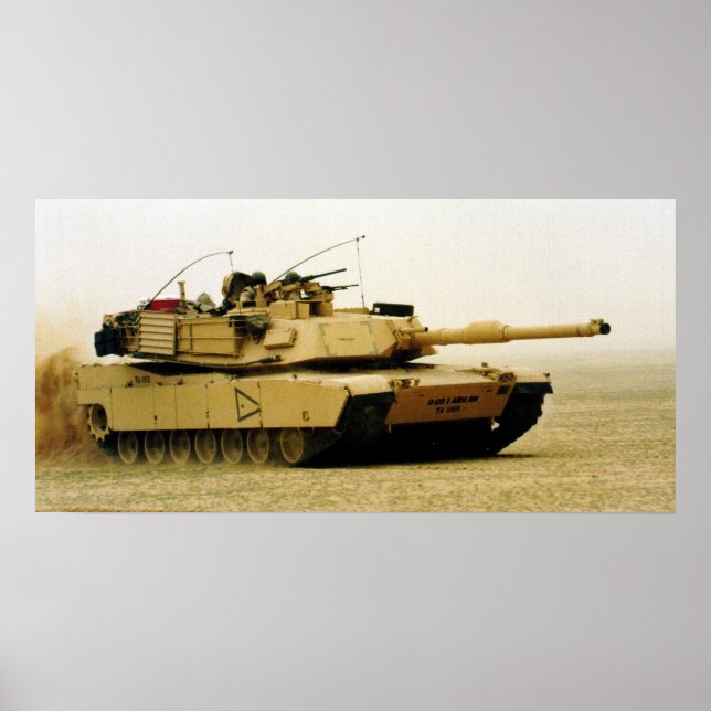 Tank för M1A1 Abrams Poster (Framsidan)