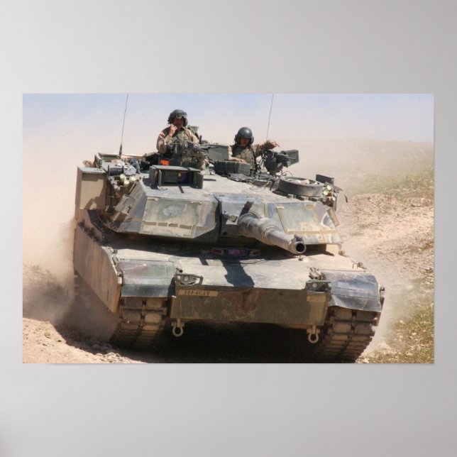 Tank för M1A1 Abrams Poster (Framsidan)