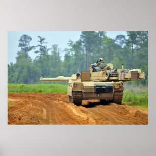 Tank för M1A1 Abrams Poster