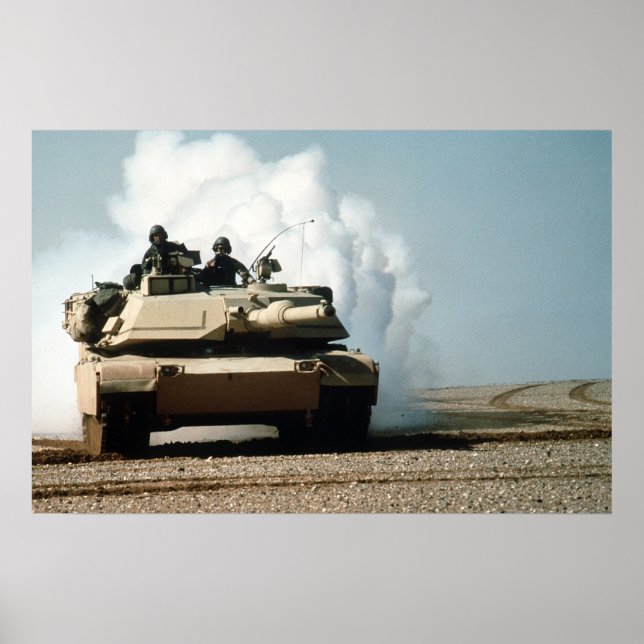 Tank för M1A1 Abrams Poster (Framsidan)