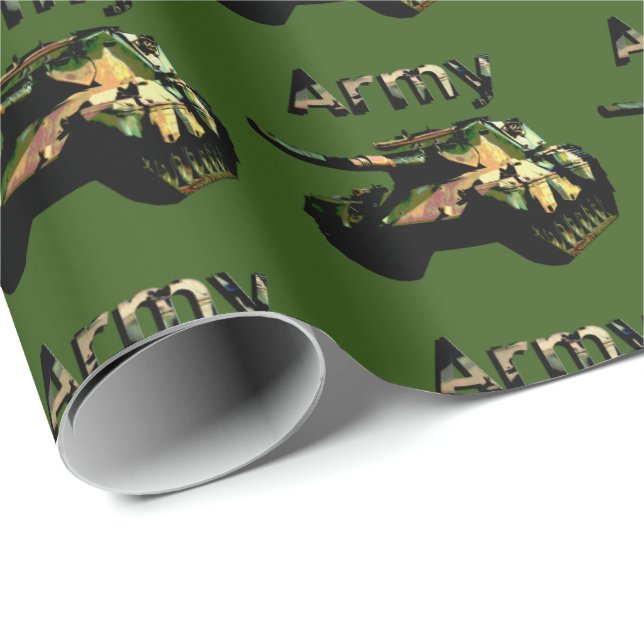 Tank från grönt armén, Papper utryckning Presentpapper (Rullad Hörn)