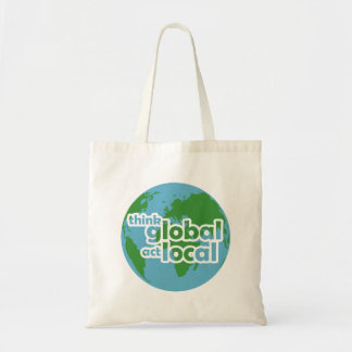 Tänk globalt agera lokalt tygkasse