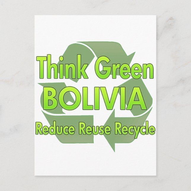 Tänk Green Bolivia Vykort (Framsida)