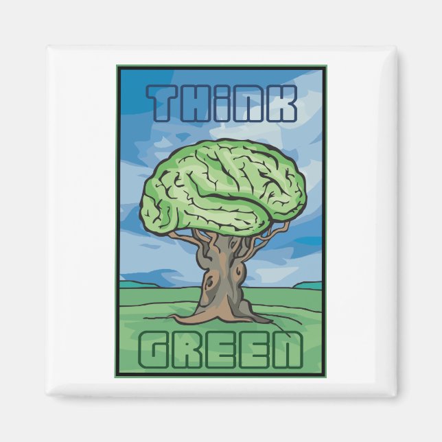 Tänk Green Brain Magnet (Framsidan)