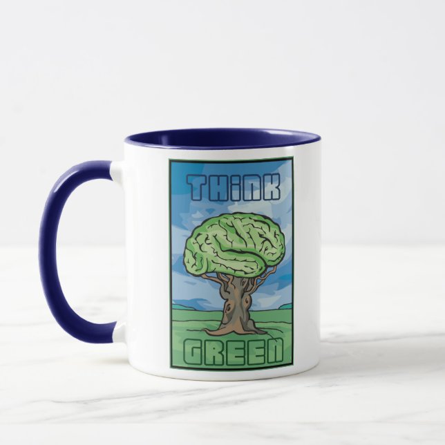 Tänk Green Brain Mugg (Vänster)