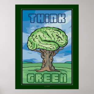 Tänk Green Brain Poster