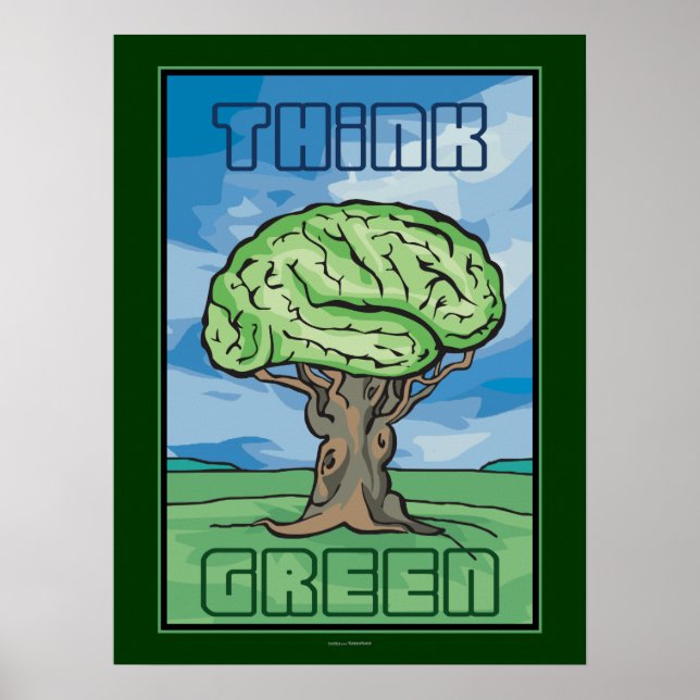 Tänk Green Brain Poster (Framsidan)