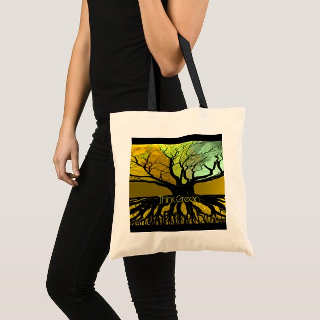 Tänk Green Träd Roots Tote Bag - Tygkasse (Framsida (produkt))