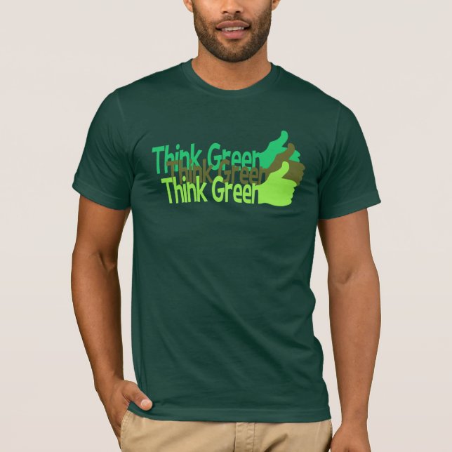 Tänk grön skjorta - välj stil & färg tee (Framsida)