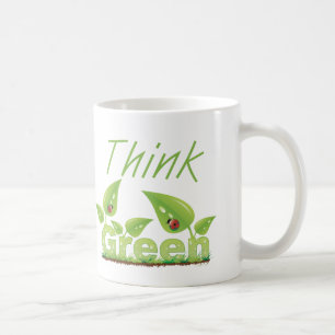Tänk grönt kaffemugg