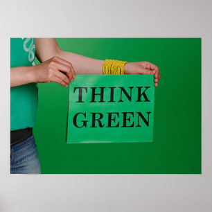 Tänk grönt poster