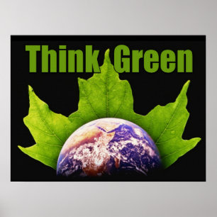 Tänk grönt poster