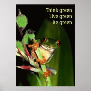 Tänk grönt poster