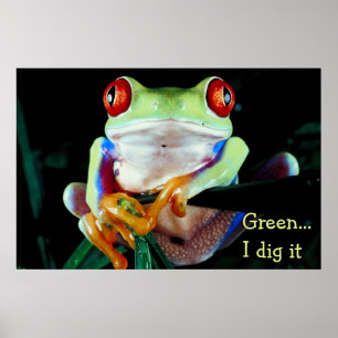Tänk grönt poster