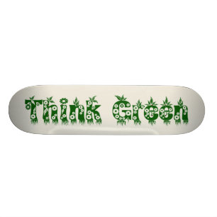 "Tänk grönt" Skateboard Bräda 19,5 Cm