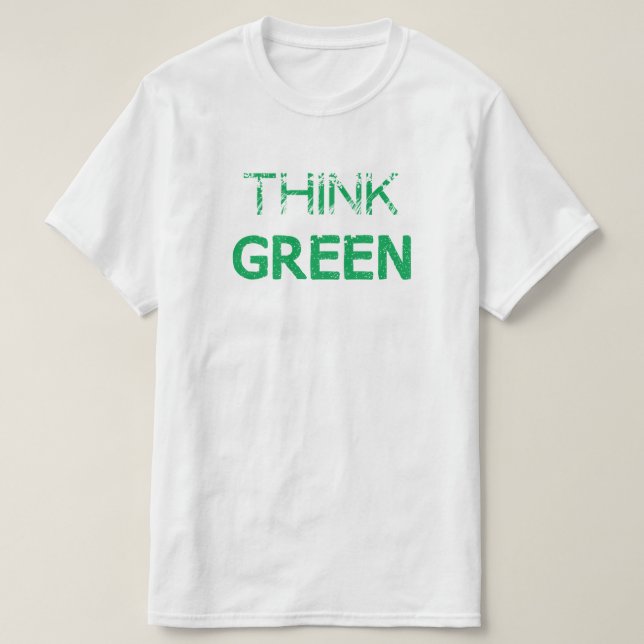 Tänk grönt t-shirt (Design framsida)